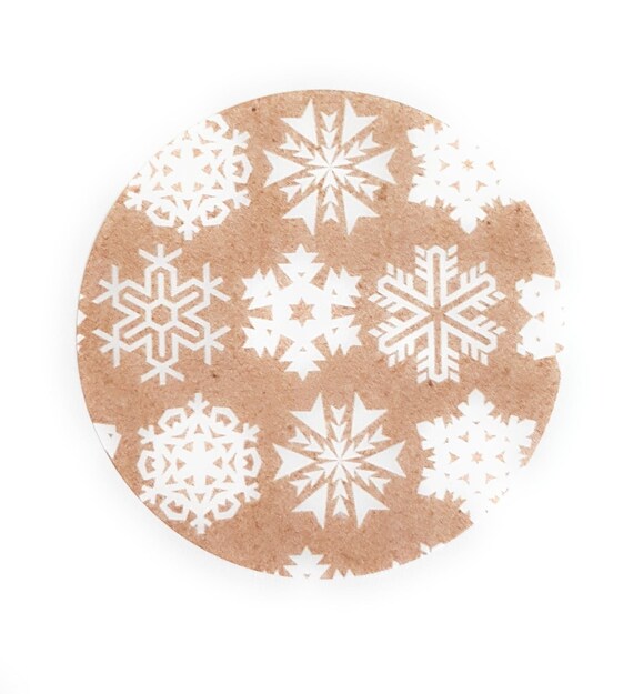 Set of 105 Kraft Brown /& Red Berries Recyclable Christmas Stickers for Gift Wrapping Paper Biodegradable /& Compostable