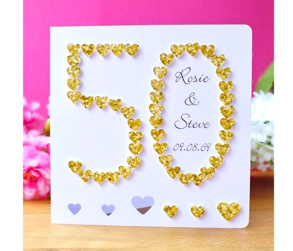 Noces Dor Coeurs Anniversaire De Mariage Au Point De Croix Kit De Creation De Cartes Kits De Broderie Au Point Compte Cuisine Maison Empoweringleaders Com