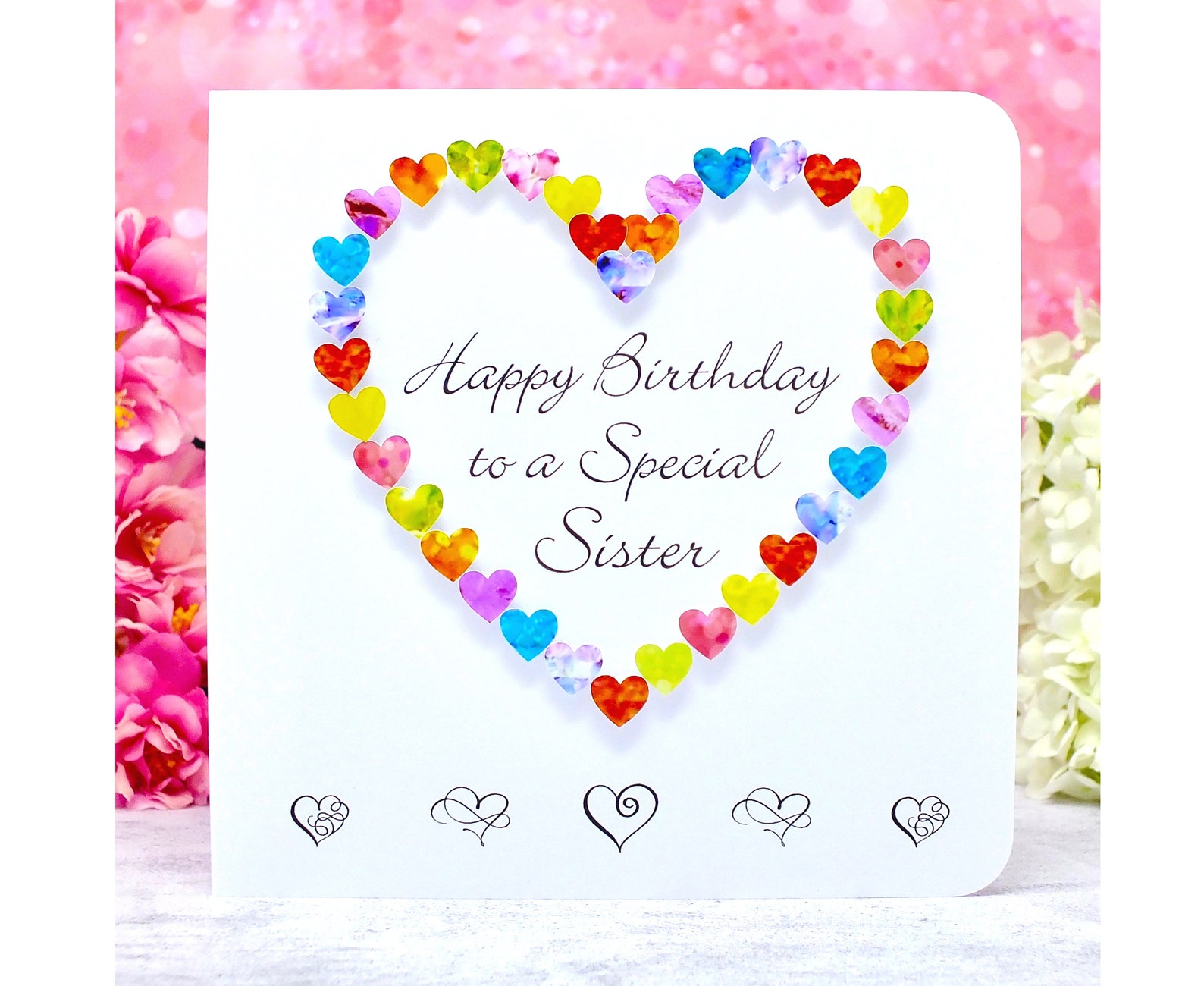 Sister Birthday Card Handmade Birthday Card for a Special Etsy