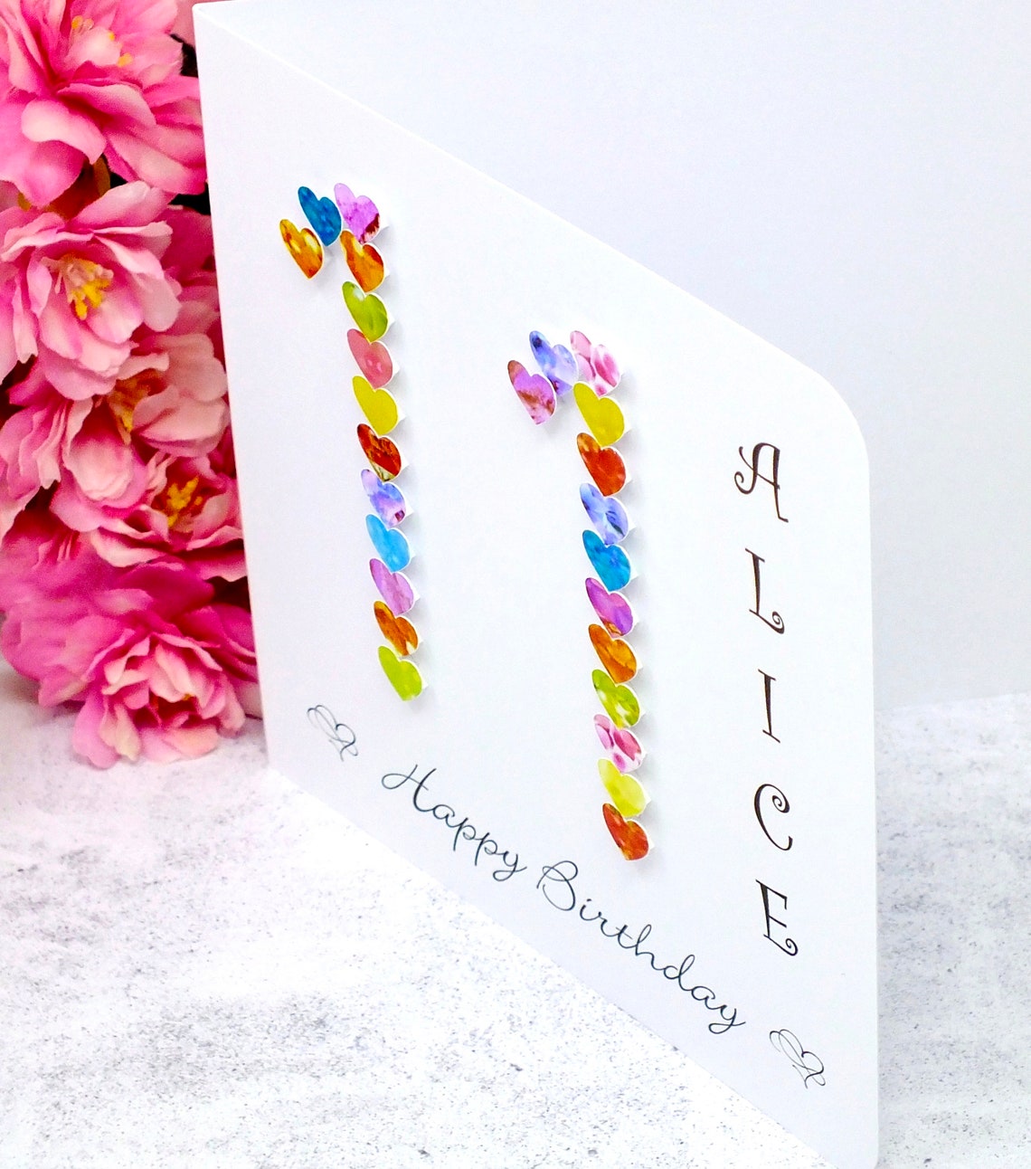 Handmade 11th Birthday Card Personalised With Name - Etsy