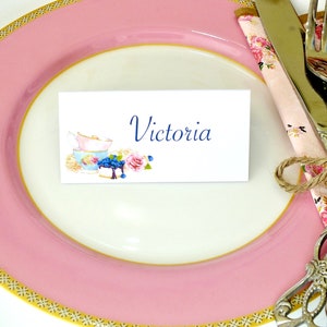 Afternoon Tea Place Cards - Vintage Wedding / Dinner Party Guest Table ...