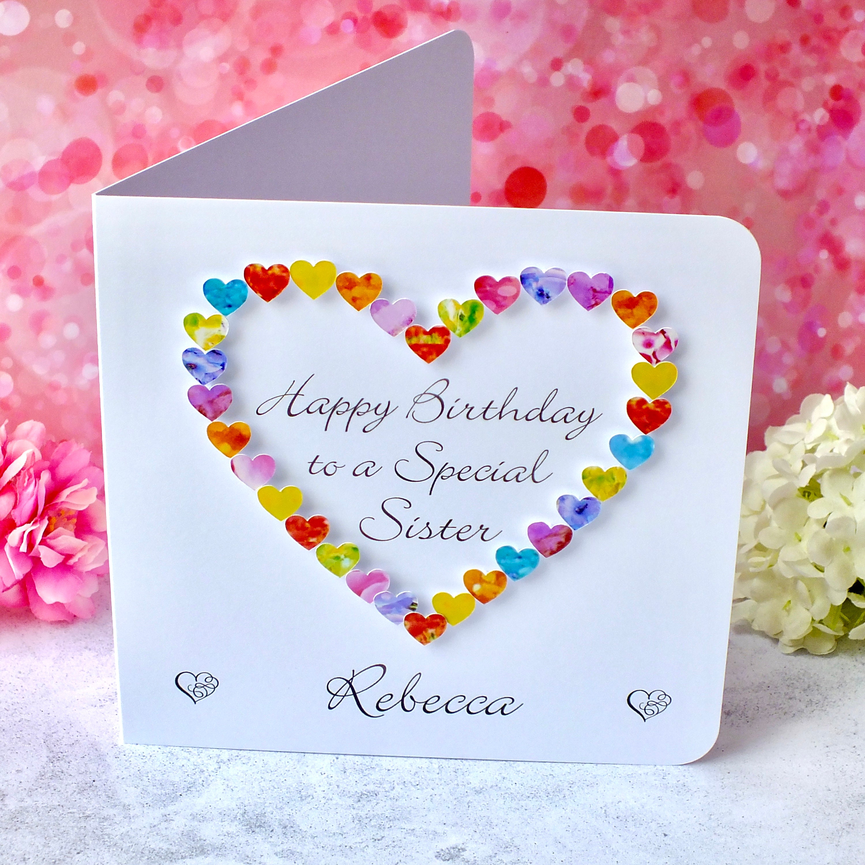 Sister Birthday Card Handmade and Personalised Birthday Card photo