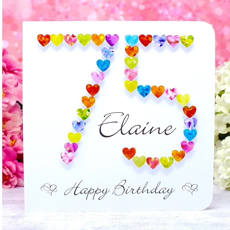 75th Birthday Card - Etsy