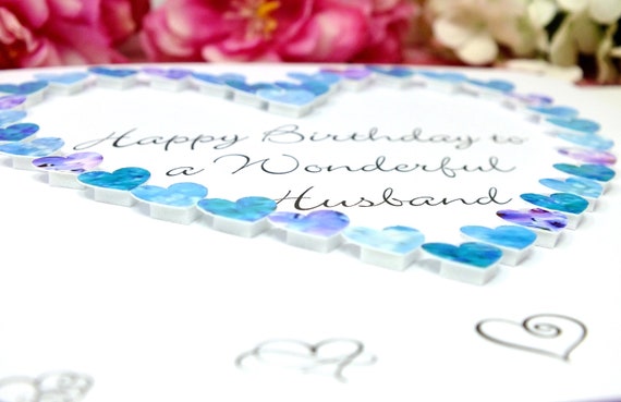 Handmade Birthday Card For Husband Happy Birthday To A Etsy Handmade Birthday Card For Husband Happy Birthday To A Etsy