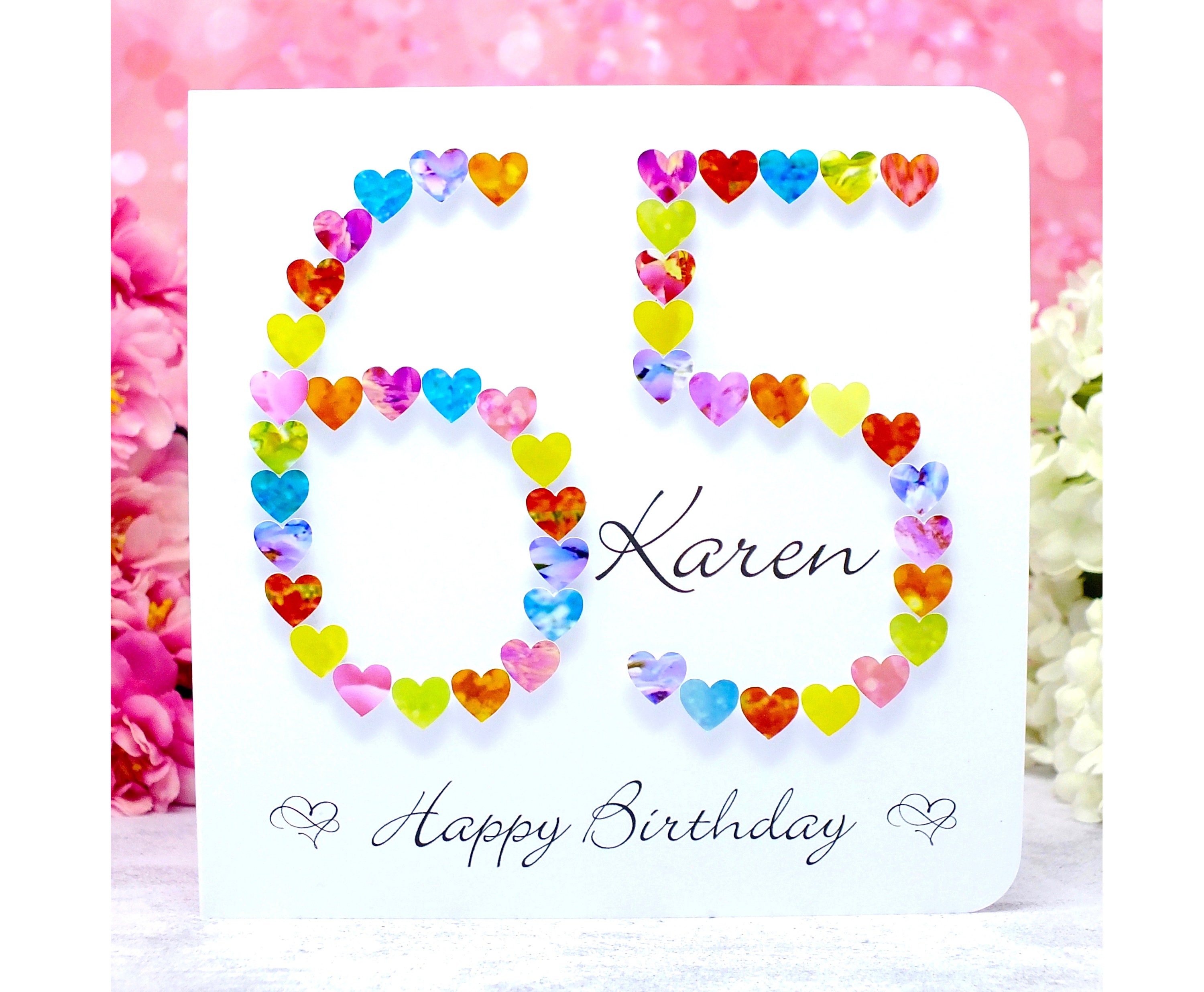 65th Birthday Card Personalised Age 65 Cards Birthday Card | Etsy