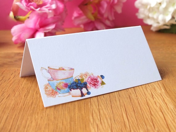 Afternoon Tea Place Cards Vintage Wedding / Dinner Party - Etsy