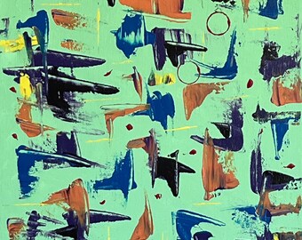 Obra de arte abstracto original en acrílico titulada F0313