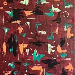 Opera d'arte astratta originale in acrilico intitolata F0318