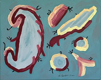 Original Abstract Acrylic Art - Fearless Folly 1