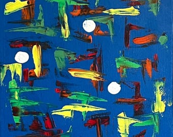 Obra de arte abstracto original en acrílico titulada F0306