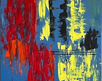 Original Abstract Acrylic Art titled F0414