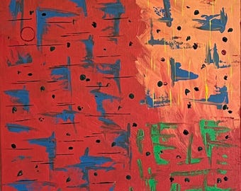 Original Abstract Acrylic Art titled F0515