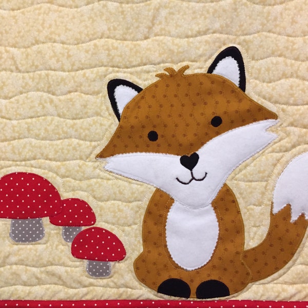 The Fox baby quilt pattern by Ellen Abshier of Laugh Sew Quilt