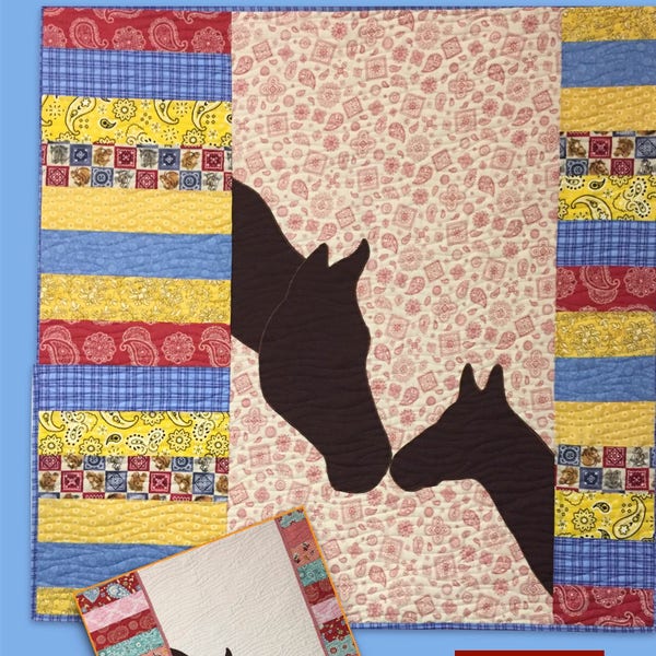 Mare & Foal Baby Quilt Pattern by Ellen Abshier of Laugh Sew Quilt