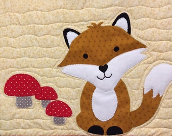 The Fox baby quilt pattern by Ellen Abshier of Laugh Sew Quilt