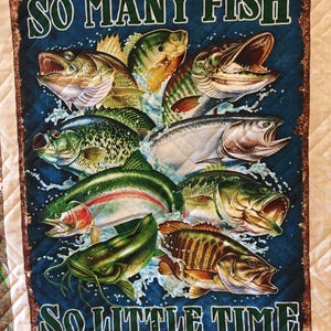 Gone Fishing Throw size quilt pattern by Ellen Abshier