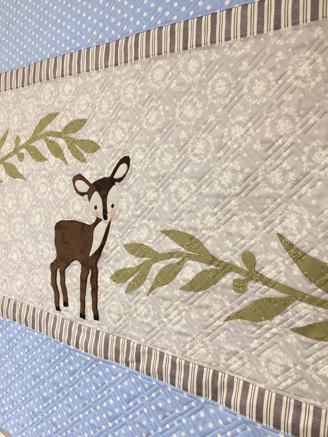 Little Deer Baby Quilt Pattern by Ellen Abshier Etsy