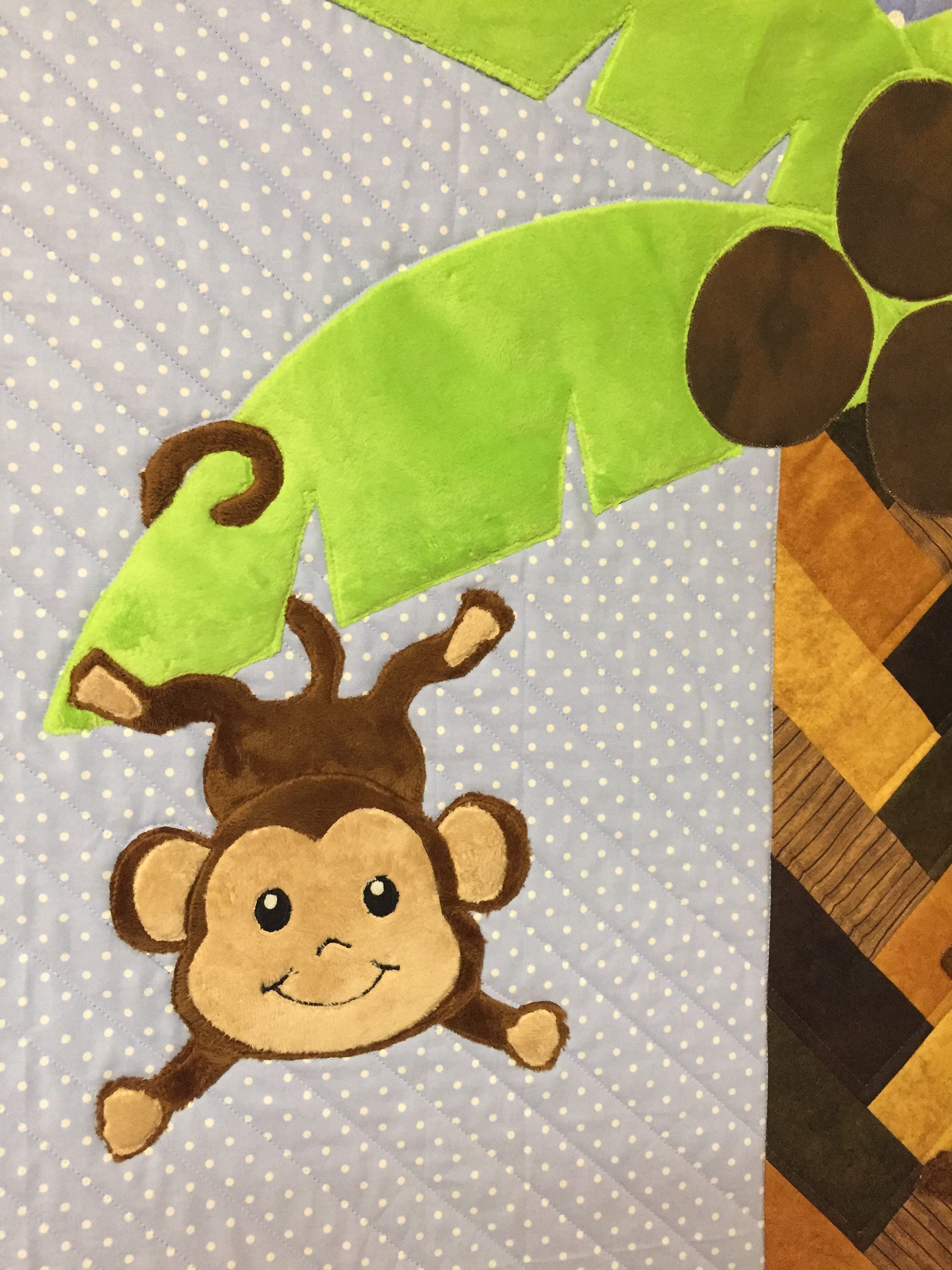 Baby monkey quilt hotsell