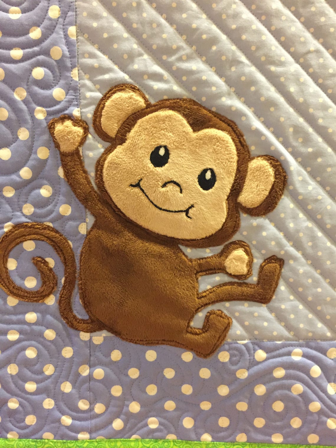 3 Little Monkeys Baby Quilt Pattern by Ellen Abshier Etsy