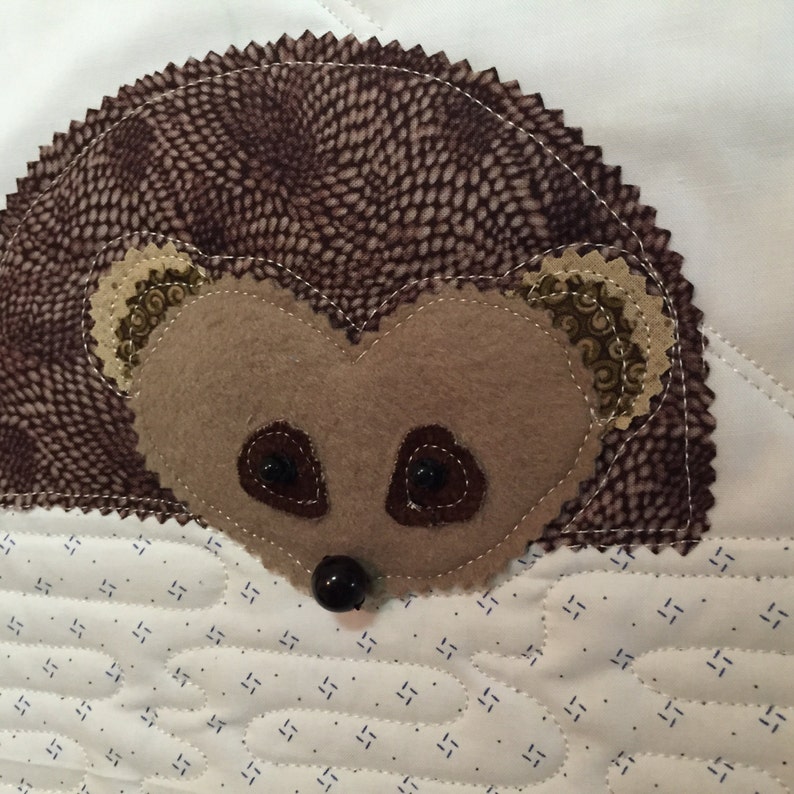 Hedgehog Quilt Pattern in 30's Prints by Ellen Abshier of Etsy