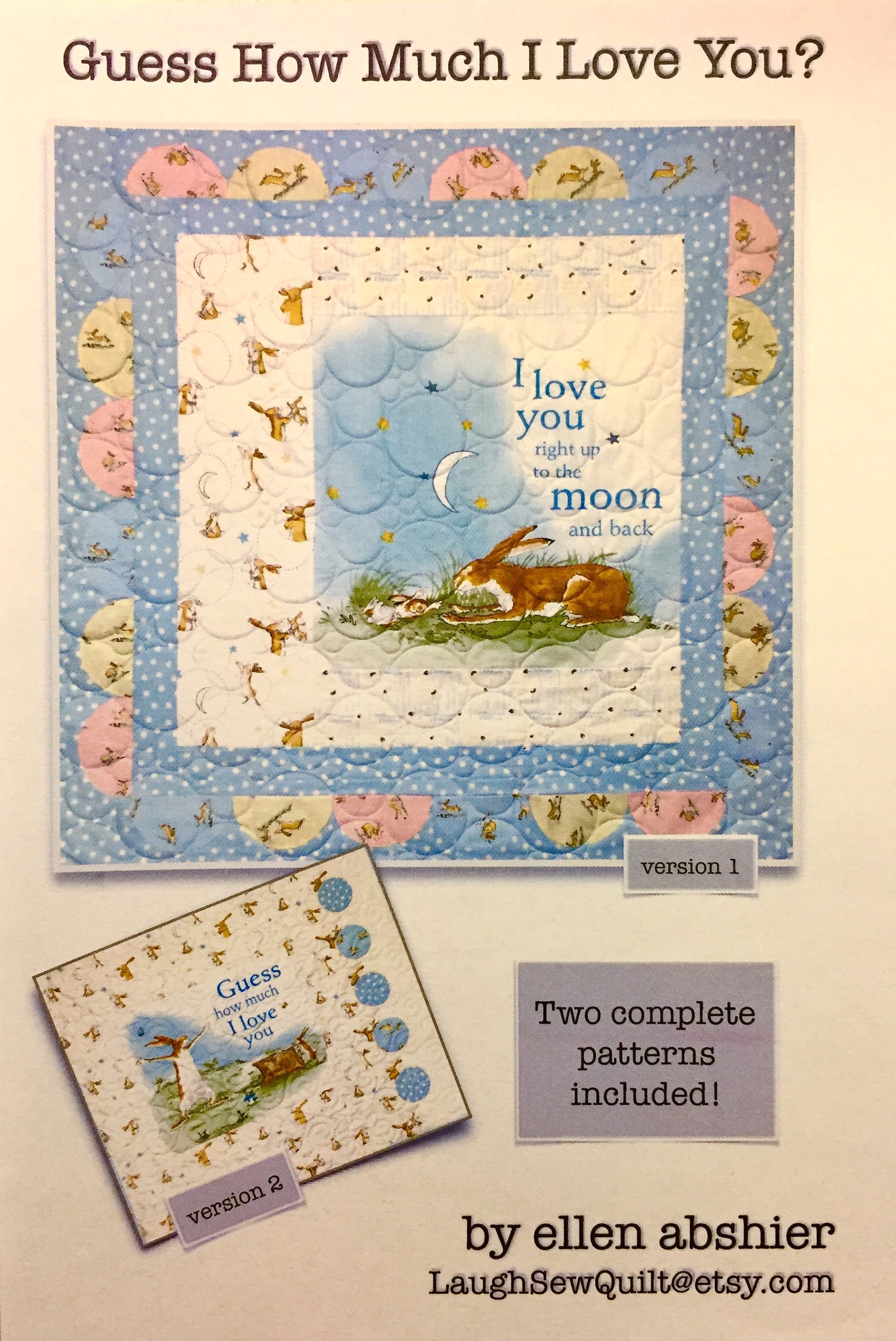 Guess How Much I Love You Baby Quilt Pattern by Ellen Abshier Etsy UK