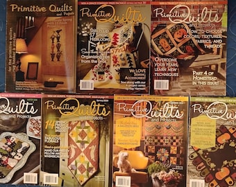 Seven Primitive Quilts and Projects magazine bundle Spring 2012 - Winter 2020
