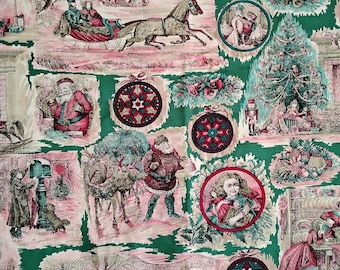 Yuletide fabric by Jinny Beyer  Victorian Christmas collage 4.5 yds. x 45"  RJR Fabrics OTB