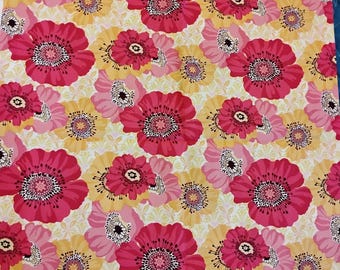 Piccadilly Circle flower blossoms cotton fabric #2749 by Northcott 3.66 yds. x 44" Off-the-bolt condition