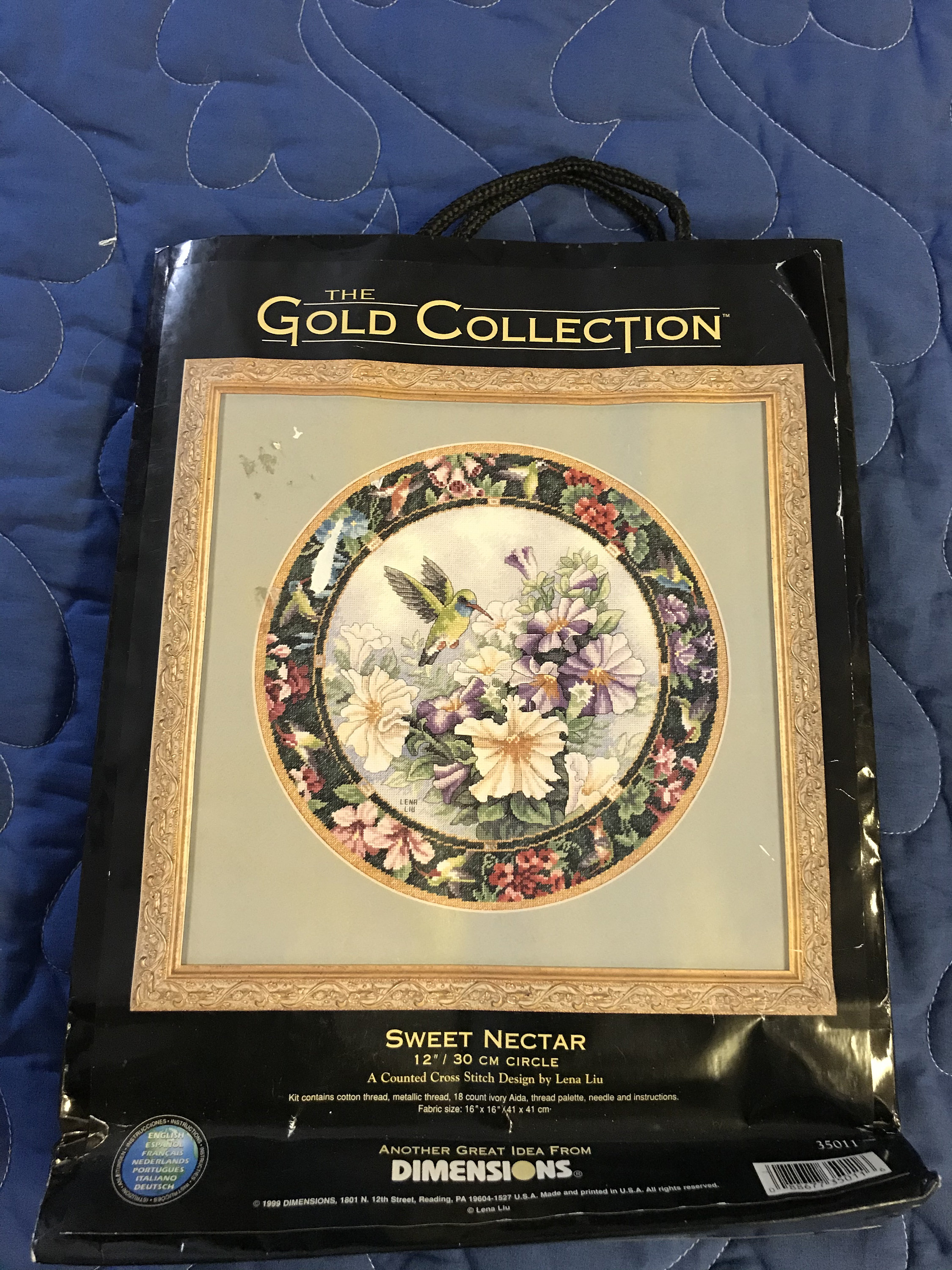 Sweet Nectar by Lena Liu Counted Cross Stitch Kit Dimensions Gold
