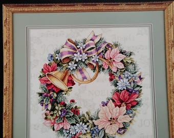 Dimensions Gold Collection Holiday Harmony Wreath counted cross stitch kit #8662 Complete