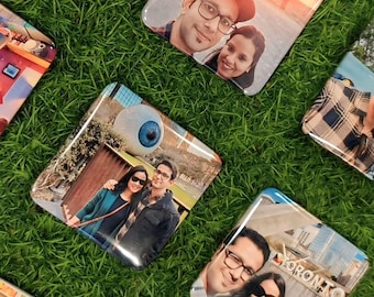 Ímã de geladeira personalizado com foto 2x2 | Presente personalizado | Lembrança em forma de ímã com foto