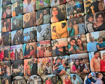 Personalized 2x2 Inch Photo Magnets | Custom Fridge Keepsakes & Gifts