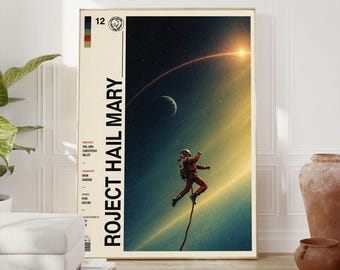 Sci-Fi Astronaut Poster, Deep Space Exploration Art, Retro Cosmic Print, Minimalist Galaxy Decor, Space Enthusiast Gift, Science Fiction Art