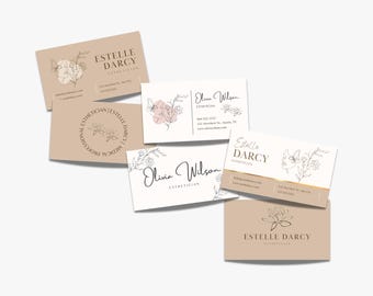 Set of 3 Esthetician Business Cards Template Bundle: Medspa, Skincare, Spa Business, Beauty Business | QR Code Business Card Digital Design