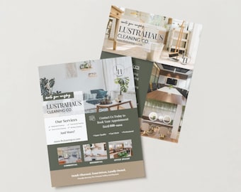 House Cleaning Business Cleaning Flyers for Cleaning Company, Janitorial Business, Housekeeper, Maid Service, House Cleaning Service Flyer