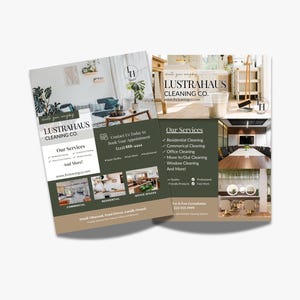 House Cleaning Business Cleaning Flyers for Cleaning Company, Janitorial Business, Housekeeper, Maid Service, House Cleaning Service Flyer