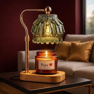 Candle Warmer Lamp with Timer & Dimmer, Adjustable Height Wax Melt Warmer for Jar Candles, Birthday Gift for Women Home Décor