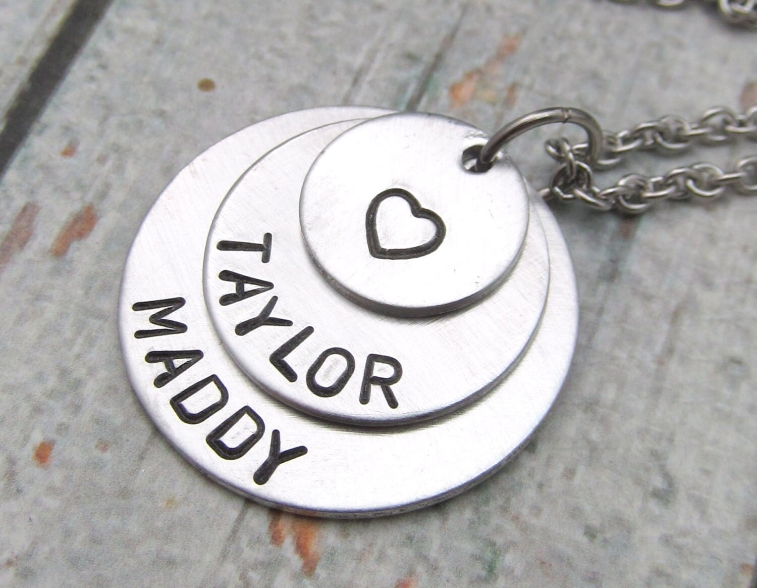 Personalized Jewelry Hand Stamped Necklace Personalized Etsy