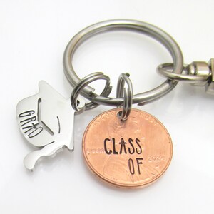 Class of 2024 Graduation Gift Idea, Personalized Graduation Keychain, Personalized Grad Gift, Personalized Penny Keychain, Grad Gift for Him image 8