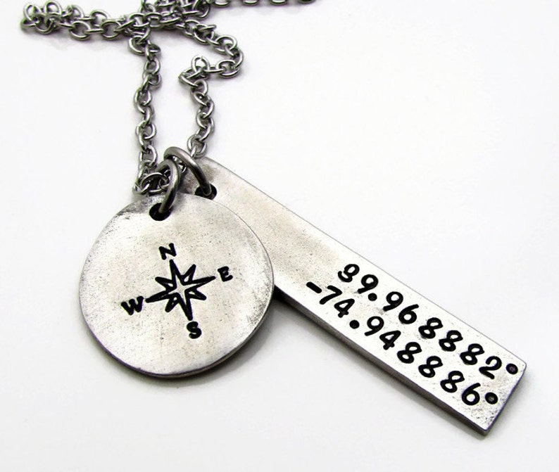 Etsy coordinates necklace Clearance