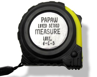 Father's Day Gift For Dad or Grandpa, Personalized Tape Measure, Custom Gift for Dad From Kids, Personalized Tools, Loved Beyond Measure