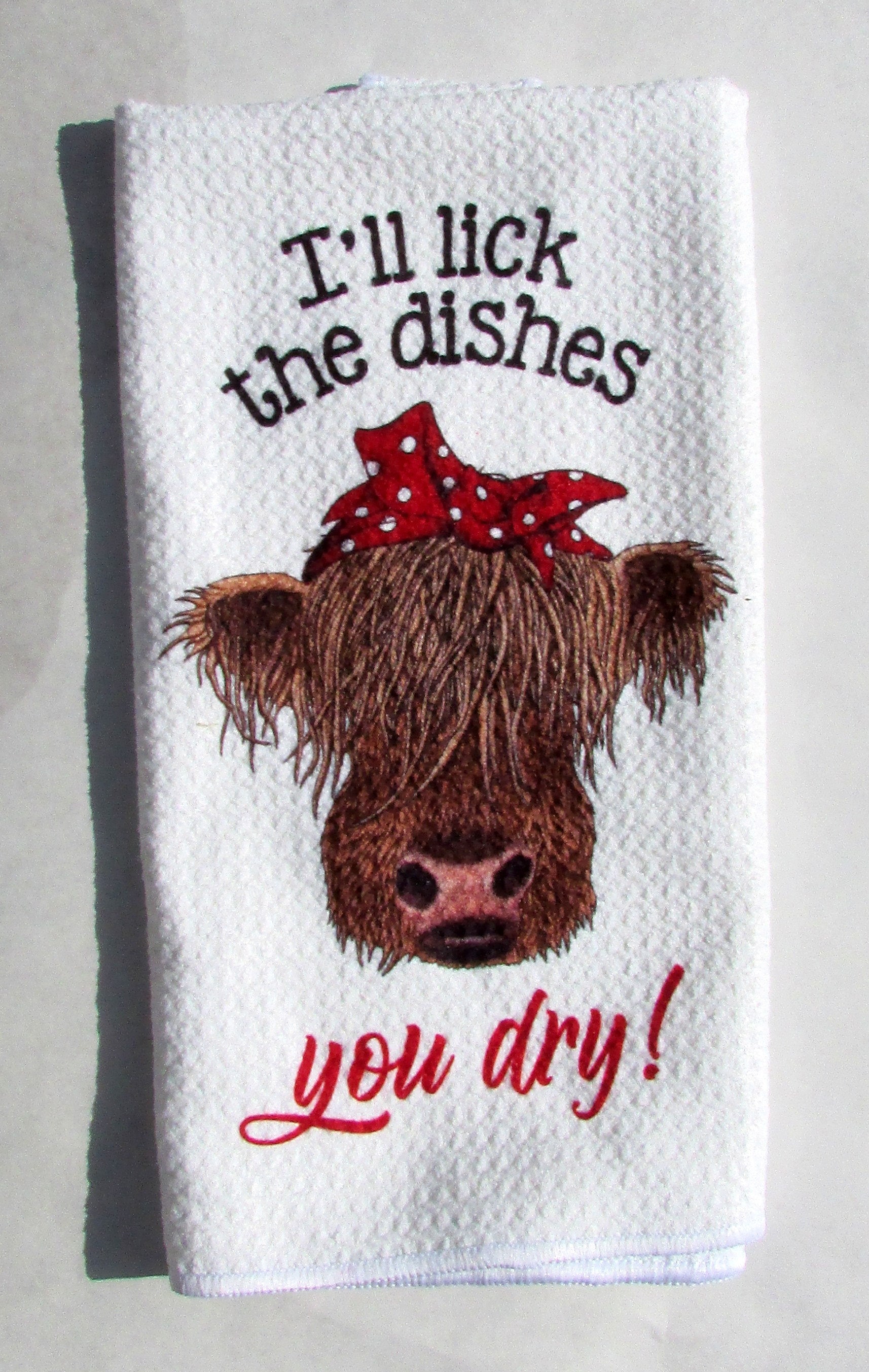 Funny Country Cow Kitchen Towels, Custom Waffle Weave Towel With Cows,  Hostess Gift, Housewarming Tea Towels, Country Kitchen Decor 