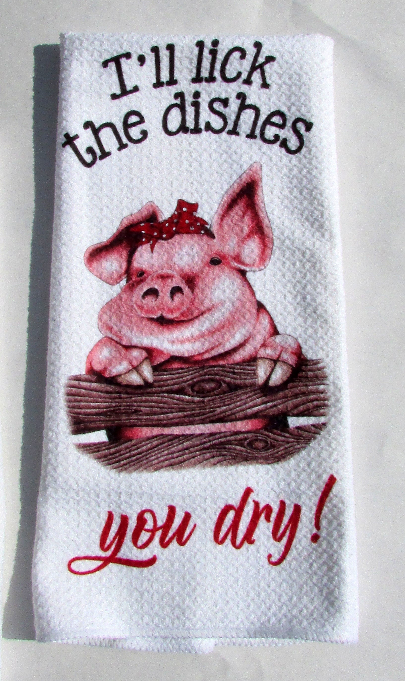 Funny Kitchen Towels, Custom Waffle Weave Towel With Pigs, Hostess Gift,  Housewarming Tea Towels, Country Kitchen Decor 