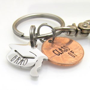 Class of 2024 Graduation Gift Idea, Personalized Graduation Keychain, Personalized Grad Gift, Personalized Penny Keychain, Grad Gift for Him image 9