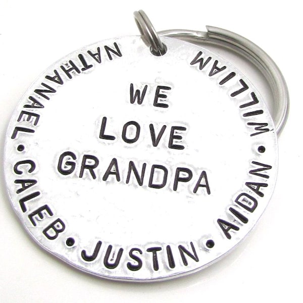 Portachiavi personalizzato con incisione a mano: regalo per il nonno