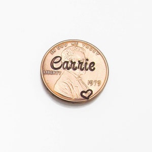 Personalized Name Penny, Personalized Pocket Token qty of 1, Hand Stamped Penny Keepsake, Custom Lucky Penny, Pocket Token, Unique Gift image 10