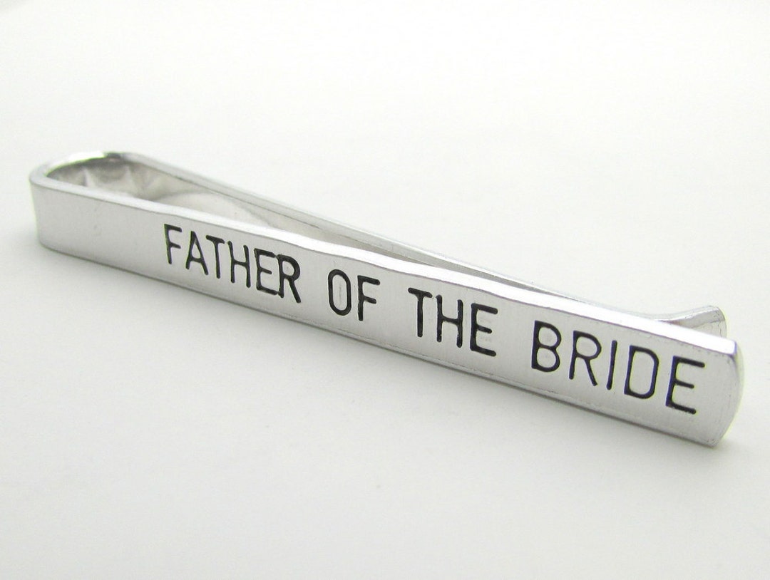 Father of the Bride Personalized Tie Clip Hand Stamped - Etsy