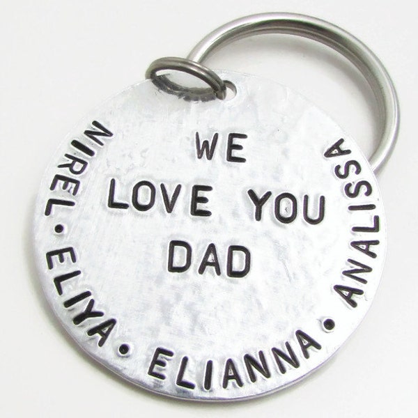 Mens Personalized Gift, Personalized Dad KeyChain, Personalized Keychain, Father's Day Gift for Dad, Hand Stamped Keychain, Dad Key Chain