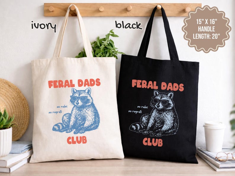 Funny Dad Shirt, Funny Shirt For Dad, Papa Shirt, Funny Dad TShirt, Papa Tee Shirts, Father's Day T-Shirts Feral Dads Club Tee New Dad Shirt Bild 9