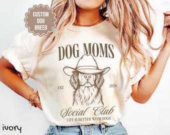 Custom Dog Mom Shirt, Personalized Dog Mama Shirt, Custom Dog Breed Shirt Dog Mom Est Shirt Custom Dog Mama Tee Personalized Dog Mom T-Shirt